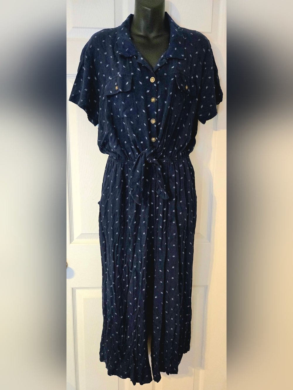 Universal Thread Navy Print Jumpsuit M